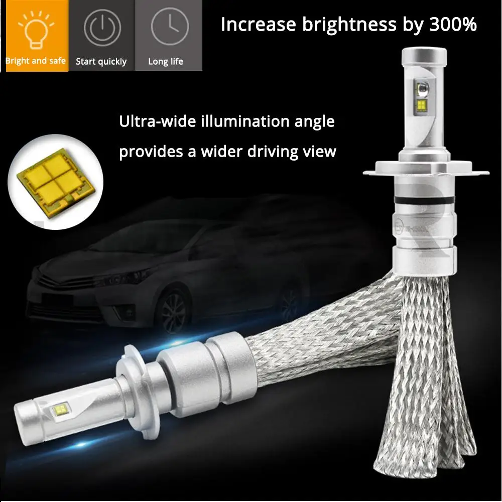 2X AG16 CSP автомобильные головные фары лампы авто лампы H1 Led H4 H7 H8 H9 H10 H11 9005 HB3 9006 HB4 9012 Автомобильные светодиодные фары 96 Вт 11600lm 6500K