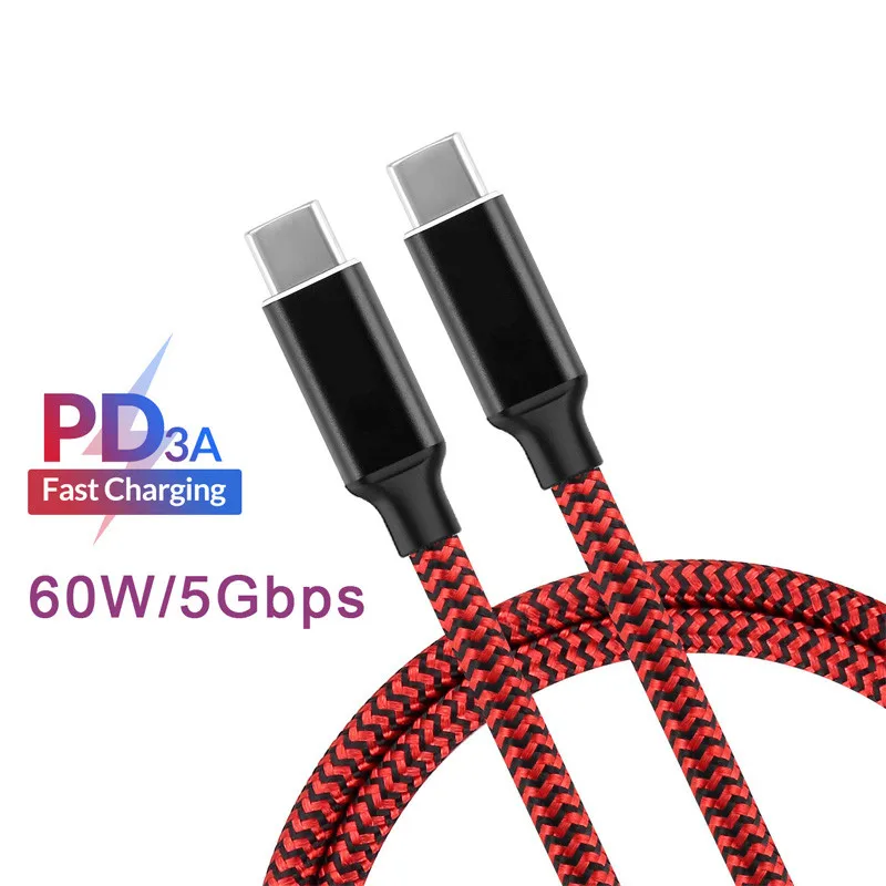 60 Вт кабель типа C к кабелю типа C PD USB 3A Быстрый зарядный провод для huawei samsung S9 Plus поддержка QC4.0 QC3.0 для устройств usb type-C