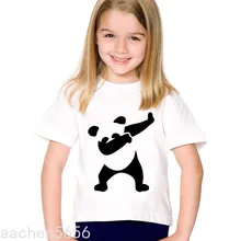 

2022 New Kids Clothes Boys Cute Kawaii Children Print Bear Graphic T-shirts Panda Cartoon Tee for Girls White Short Sleeve