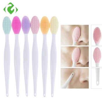 

Silicone Facial Cleanser Finger Blackhead Acne Remove Pores Washing Mat Scrub Massage Beauty Tool Remover Tool Cleaning Brush