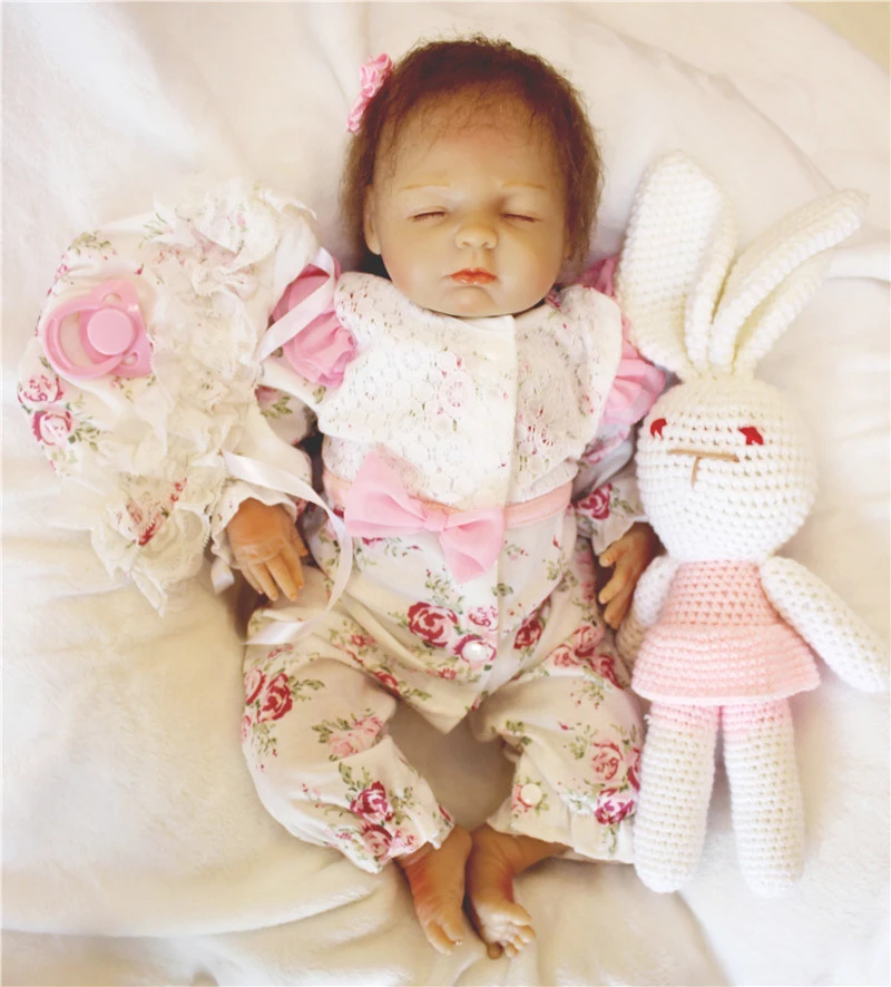Bebes Reborn Dolls de Silicone девочка жива 48 см Новорожденный ребенок Спящая кукла Bebe boneca reborn лучшие подарки игрушки