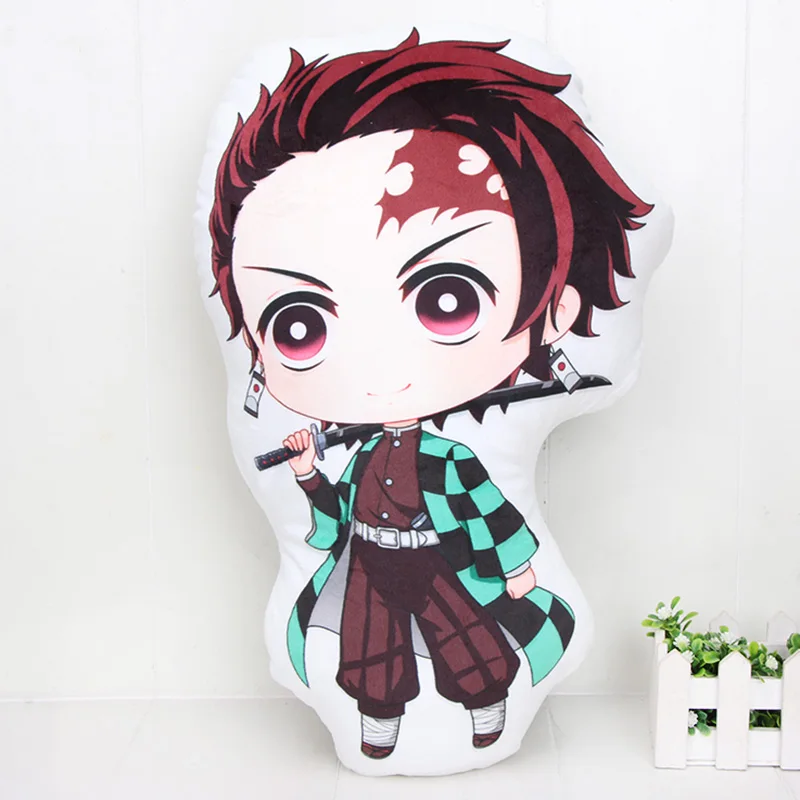 23 см Demon Slayer: Kimetsu no Yaiba плюшевая кукла Tanjirou Nezuko Zenitsu Inosuke Giyuu талисман Kimetsu no Yaiba Подушка 3 шт. подарки - Цвет: 45cm boy