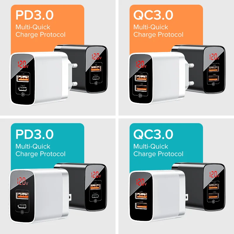 Продажа Baseus Quick Charge 3,0 Dual font b USB b font зарядное устройство для iPhone 11 Pro Max samsung huawei PD3.0 QC3.0 QC font b USB b font C PD Быстрая зарядка для мобильных телефонов