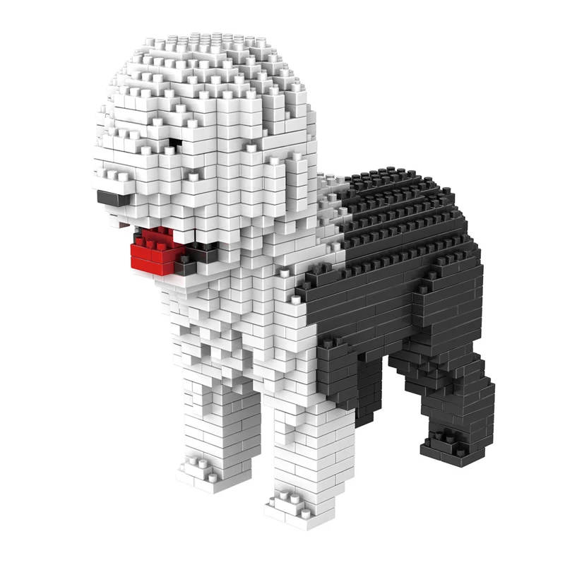 Микро животные собака мини блоки мультфильм животное овчарка Тедди Huskie золотой ретривер Кирпичи Модель игрушки алмаз