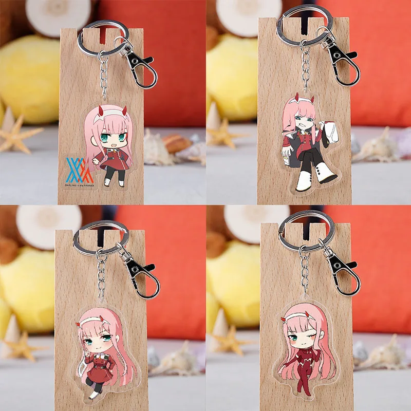 

20 шт Аниме Darling in the FranXX акриловый брелок Hiro Zero две Мультяшные фигурки кулон брелок ювелирные изделия