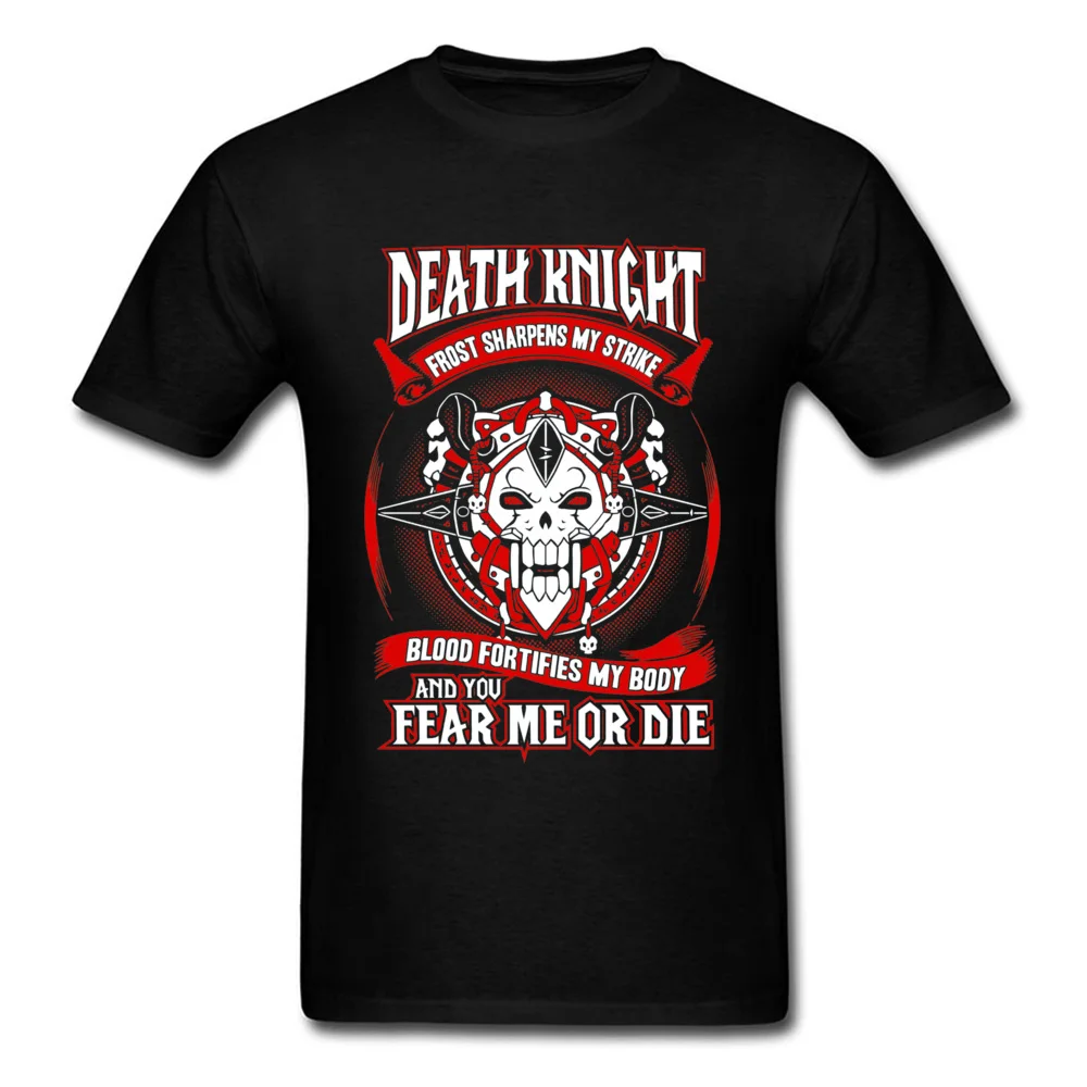 Fear Or Die Футболка Мужская Рыцарь смерти футболка Фрост точит мой Страйк Wow мужской