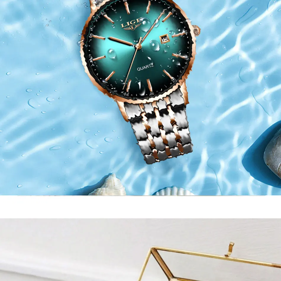 LIGE Japan Quartz Women's Watch Fashion Female Wristwatch Switzerland Luxury Brand reloj mujer Waterproof Women Bracelet Watch