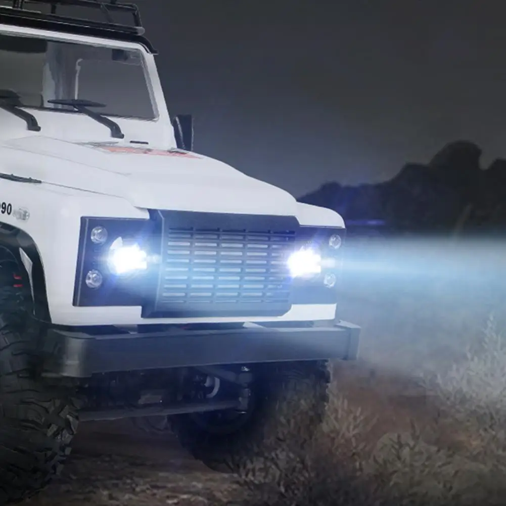 Kuulee 1/12 2,4G 4WD Rc автомобиль со светодиодный светильник гусеничный скалолазание по бездорожью D90 RC автомобиль с дистанционным управлением DIY Модель игрушки