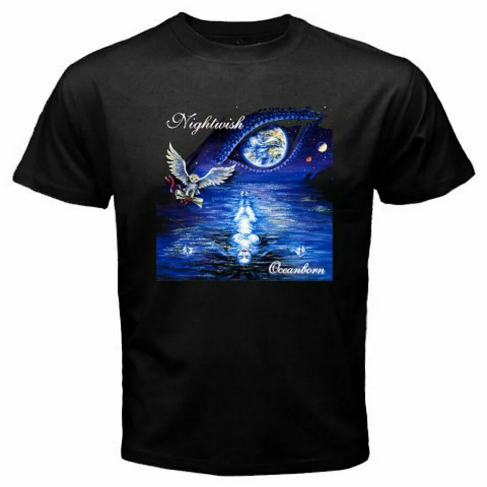 Новая мужская черная футболка Nightwish Oceanborn Rock Music Legend Размеры S до 3Xl крутая |