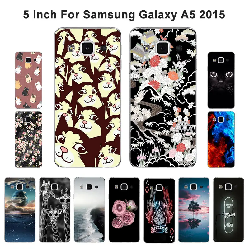 TPU Soft Case For Samsung Galaxy A5 2015 A500 Blaze Painted 5.0&quot Silicone Cover (2015) A500F A500H | Мобильные телефоны и