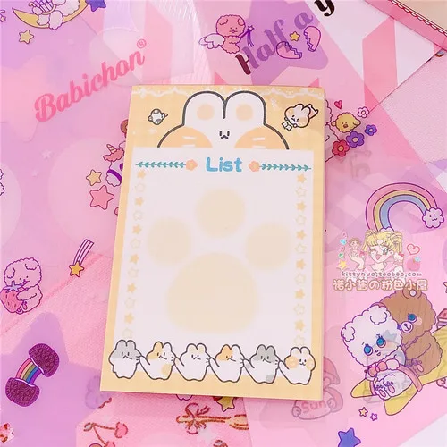 100 листов милый кролик memo pad Kawaii канцелярские N Times Липкие заметки портативный Блокнот Школьные офисные поставки Papeleria - Цвет: list
