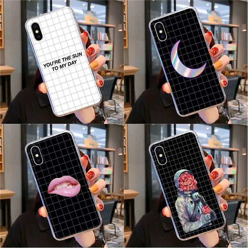 Черно-белый мягкий силиконовый чехол для iPhone 11 pro XS MAX 8 7 6 6S Plus X 5 5S SE XR | Мобильные
