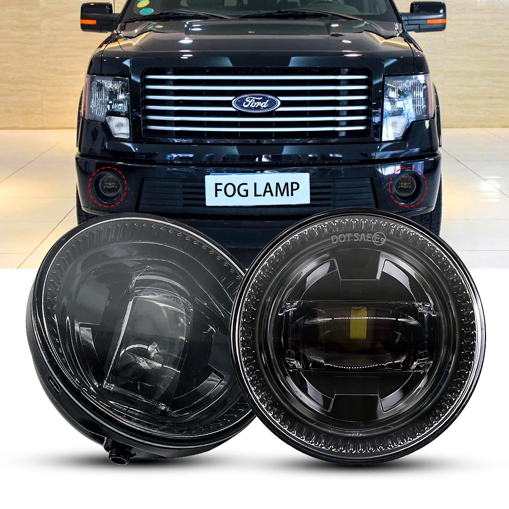 30W Round LED Fog Lights For Ford F150 Morimoto 2009-2014 Lamp 2400 Lumens Direct Fit | Автомобили и мотоциклы