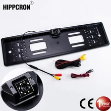 Hippcron rama samochodu kamera tablica rejestracyjna EU Euro typ noktowizor kamera cofania Parktronic tylna wodoodporna LED