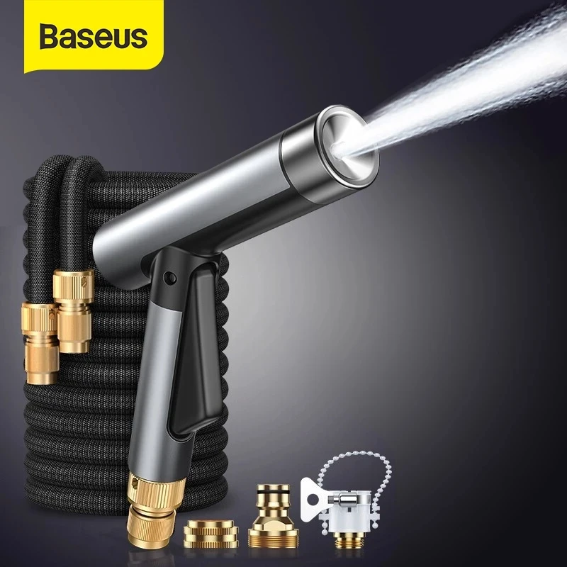 New Baseus Car Washer Gun High Pressure Hose Cleaner Cars Foam Wash