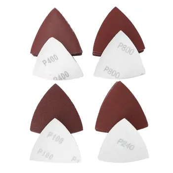 

40/50 Triangle Aluminum Abrasive Sanding Sheets Paint Polishing Discs Tools Household Anti-static Hook and Loop Grits Sandpapers