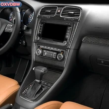 Для volkswagen golf 6 gti R MK6 аксессуары LHD RHD автомобильный Стайлинг углеродное волокно рулевое колесо Шестерня двери панели внутренние наклейки