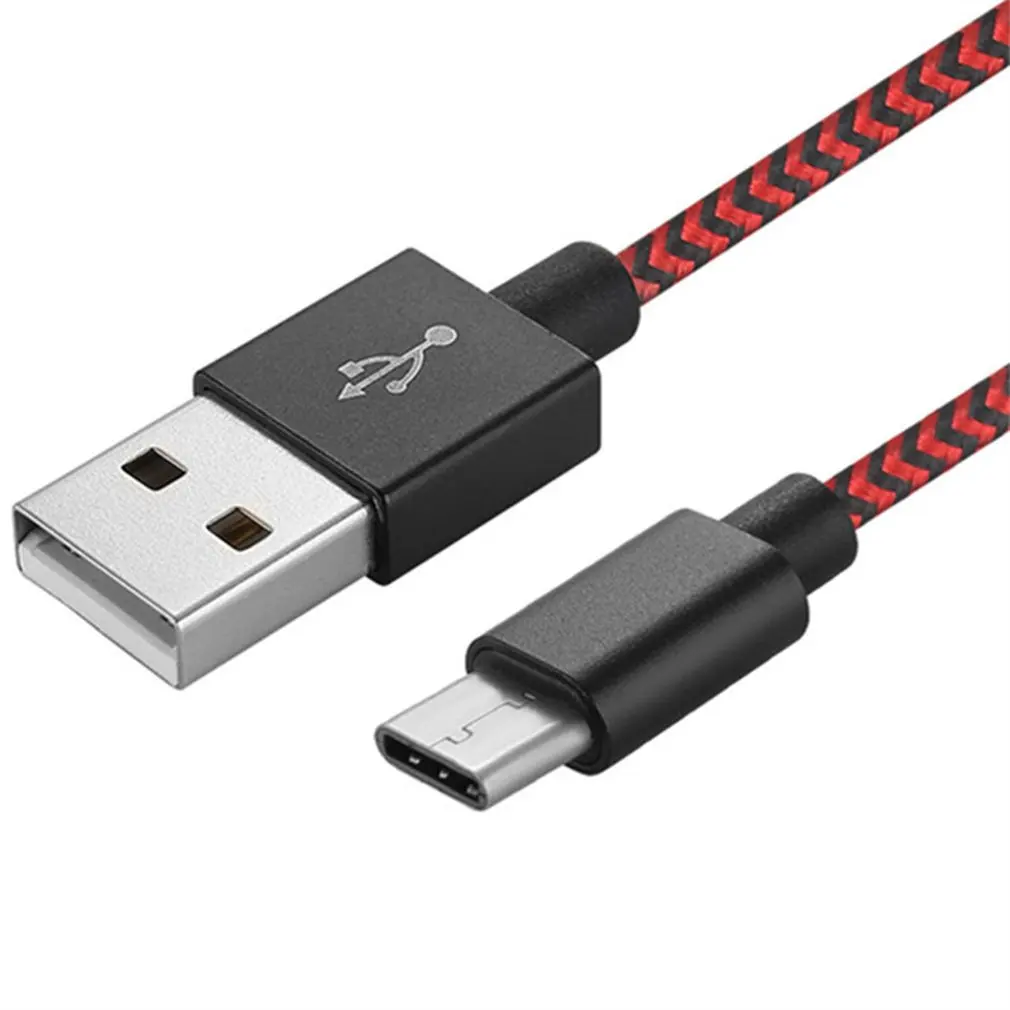 

USB 2.4A Data Line Fast Charge Nylon Woven Mobile Phone Data Charging Line 2m Type-c Interface