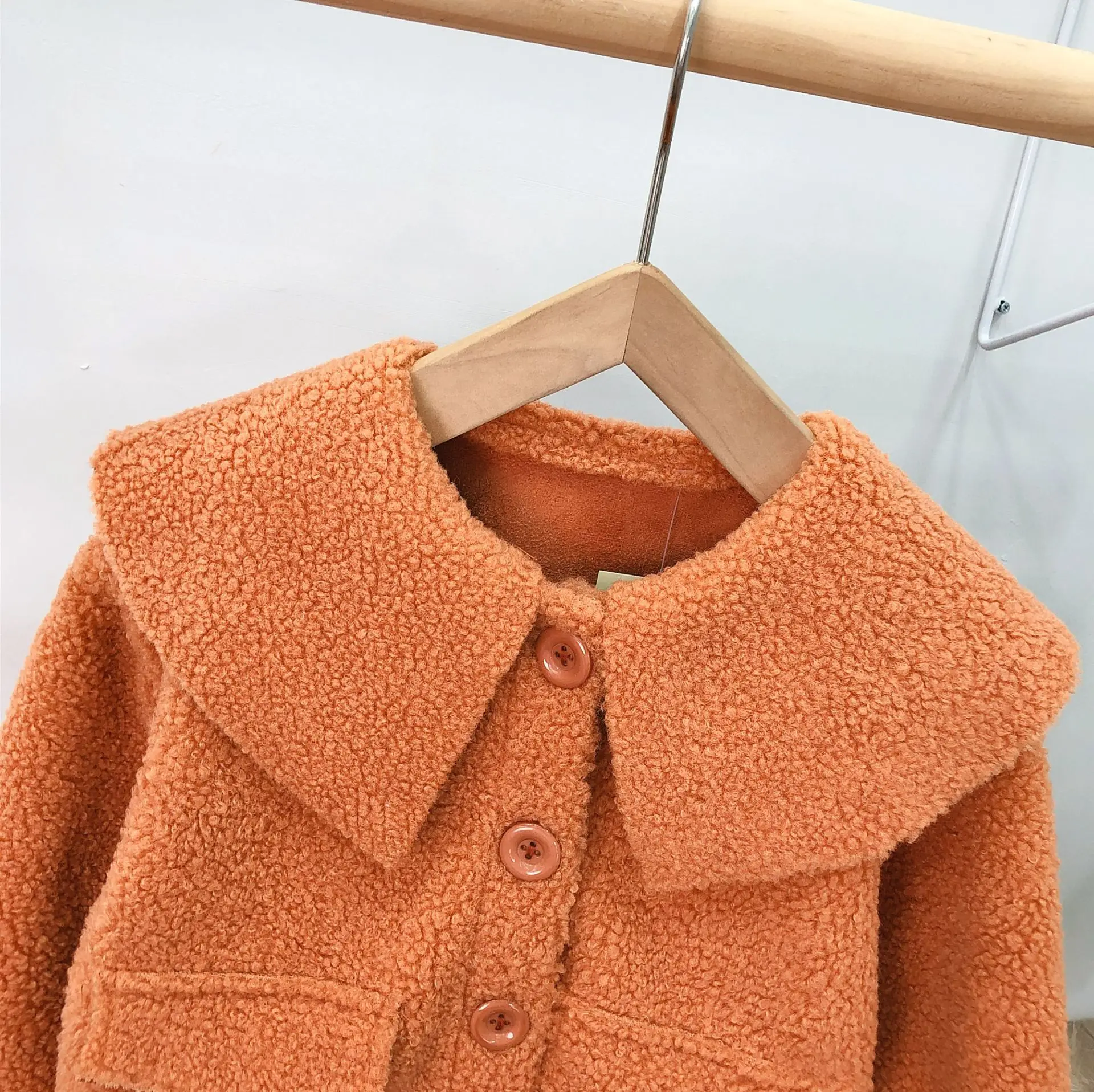 Зимняя повседневная однотонная Детская куртка модная детская куртка с длинными рукавами куртка высокого качества для девочек