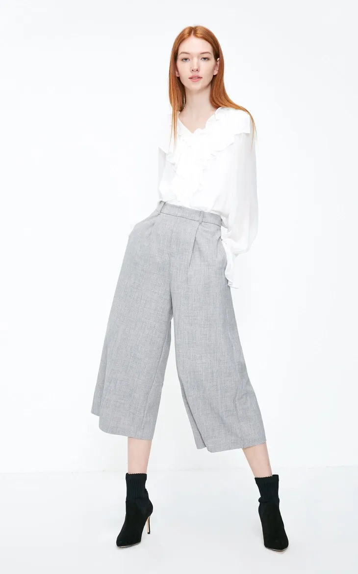 Vero Moda женские Ins стиль свободный крой широкие брюки Капри | 31846J511