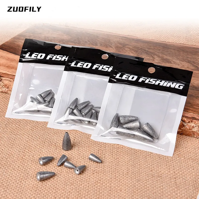 10pcs Fishing Lead Sinker Bullet Shape Weight Sinkers 3.5g 5g 7g