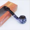 Wooden Vintage Durable Tobacco Smoking Pipe Black Resin Smoke Pipes Reduce Tar Cigarette Filter Men Gift Necessary Supplies ► Photo 3/6