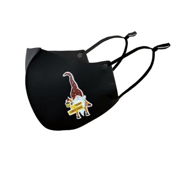 

1Pcs Neutral Adult Fashion Christmas Printing Black Face Mask Reusable Washable Windproof Breathable Face Mask mascarillas