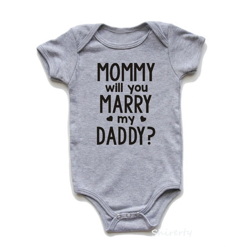 Mommy'll You Robe My Daddy Infant детская одежда хлопковые Новорожденные девочки-мальчики Комбинезон Экипировка Одежда комбинезон от 0 до 24 месяцев - Цвет: Серый