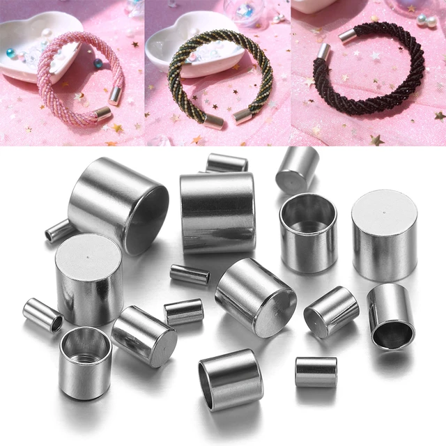 Stainless Steel End Caps Necklace  Bracelet End Cap Jewelry Making - 30pcs  Stainless - Aliexpress