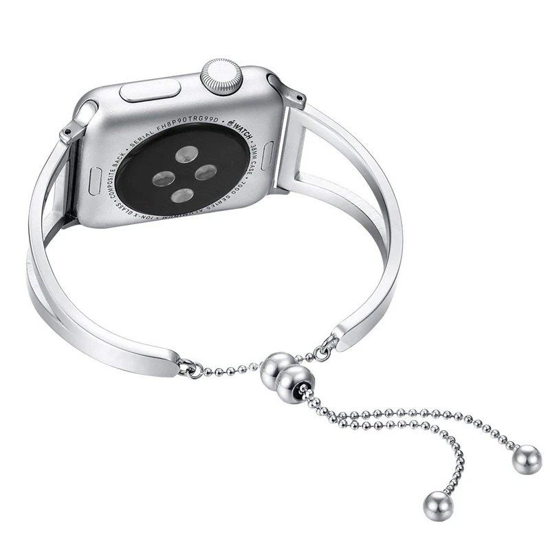 Женский ремешок для Apple Watch 38 мм и 40 мм ремешок из нержавеющей стали модный металлический браслет для IWatch Series5 4 3 2 1