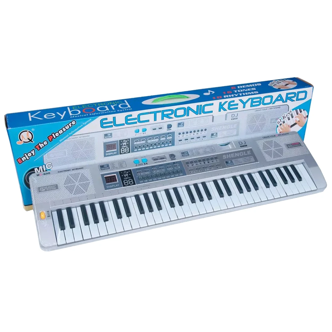  Beginner 61 Key Electronic Keyboard Piano with Microphone Early Education Puzzle Musical Toy for Ch
