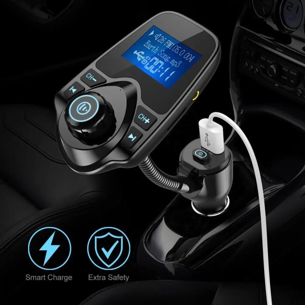 Прямая T10 автомобильный Bluetooth hands-free MP3 музыкальный плеер fm-передатчик двойной USB зарядное устройство авто fm-передатчик