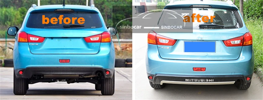 Car ABS Rear Bumper Protector Sill Plate Cover Trunk Guard Trim For Mitsubishi ASX 2013- Car Styling Bumper Protector