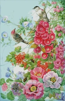 

NN xiaoyi cotton self-matching cross stitch Cross stitch RS cotton comes with HAE TTF1942 Bird Song