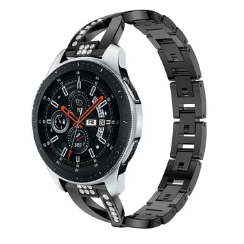 

X-shaped Diamante Watchband For Samsung Galaxy Watch 46mm Wristband Stainless Steel Watch Strap Smart Replacement Bracelet