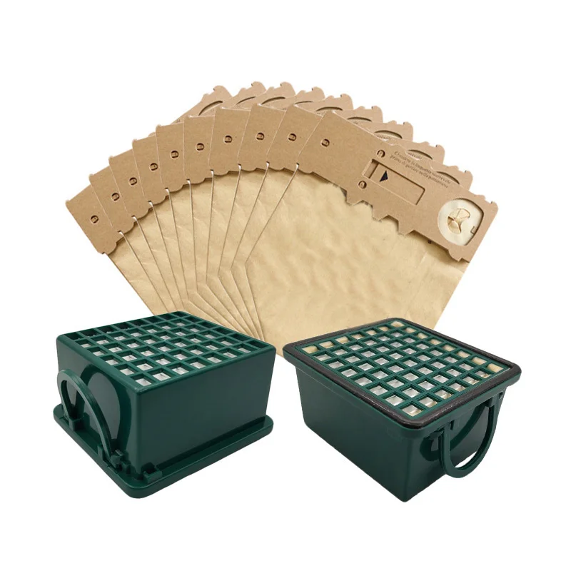 Acessórios para Aspirador de pó 12 Tamanhos 10 Pacotes de Filtro para Poeira Mais Kits de Filtro Hepa para Vk130 Vk125 Kobali130 131 Fp125 Peças e