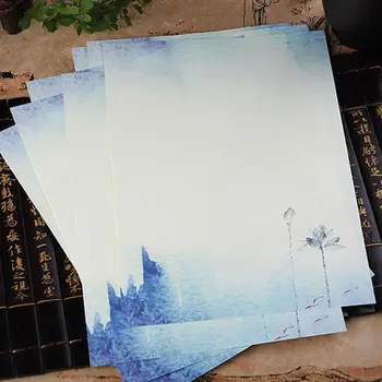 

8 PCS Antique Paper Postcards Chinese Style Paper Craft Paper Envelope Elegant School Design Writing Pure and Fresh Vintage