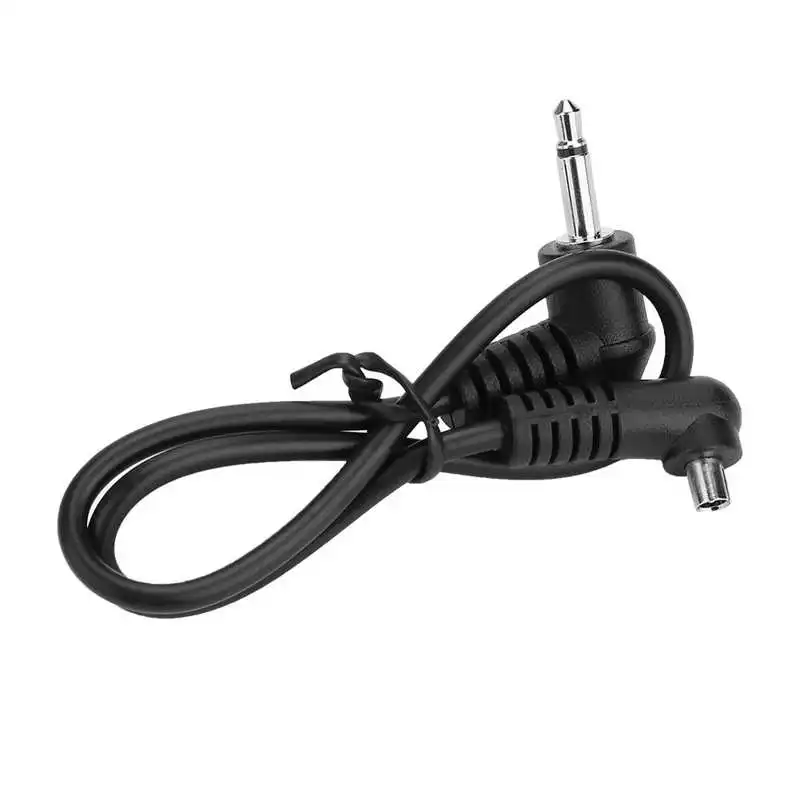 Flash Sync Cable 30 cm/ 11.8 inch Black Portable 3.5mm Jack Plug to Male Flash PC Flash Sync Cord Cable with Screw Lock
