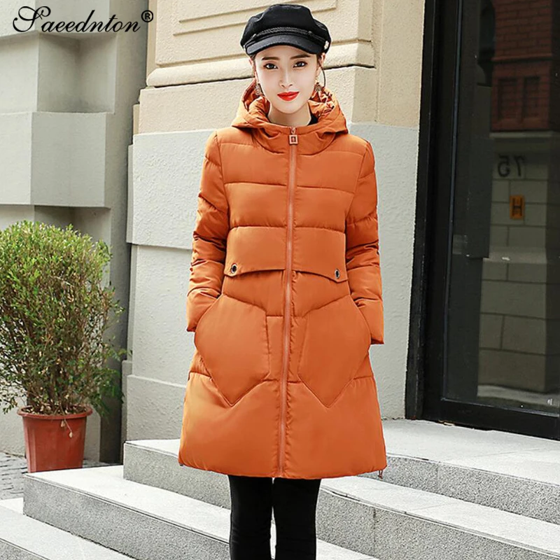 

2019 New High Quality Down Cotton Padded Parkas Woman Winter Coat Casual Female Fashion Hooded Jacket Thick Warm Women Clothing