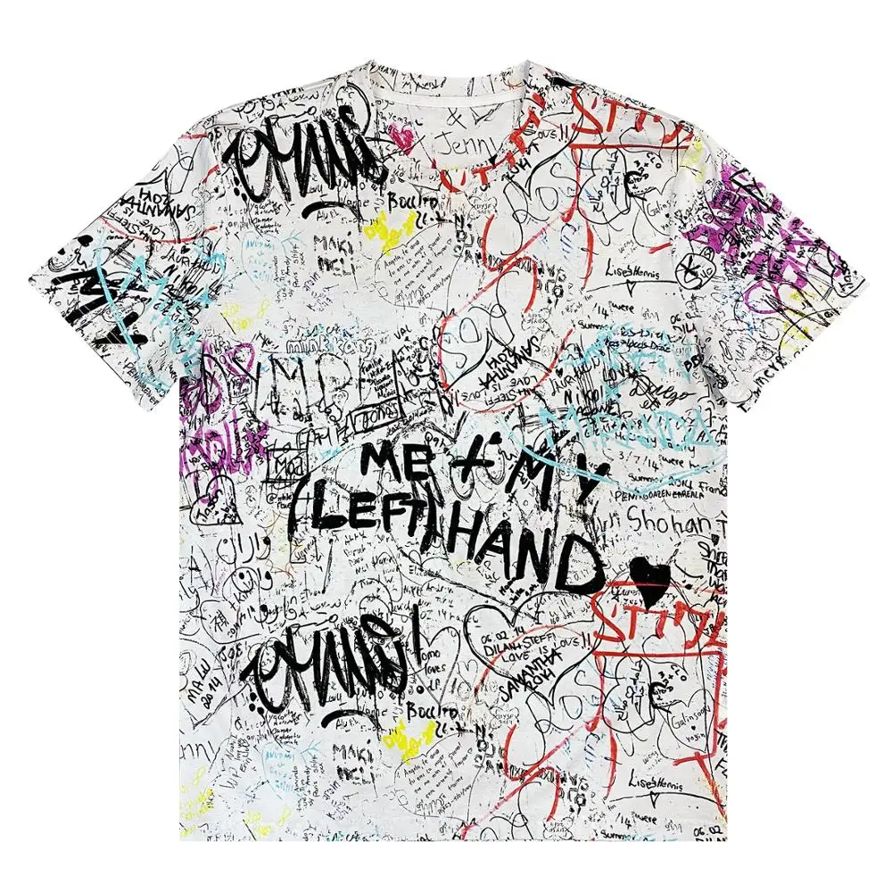 

2020 new summer collection for men's tshirt brand tommi eden park cloth doodle letter pattern full picture high quality material