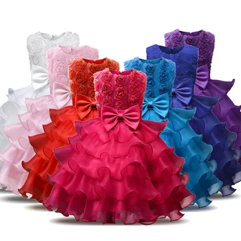 

New Princess Flower Girls Dress Wedding Birthday Party Kids Dresses For Girls 5 6 7 8 years old Christmas Gown vestido infantil