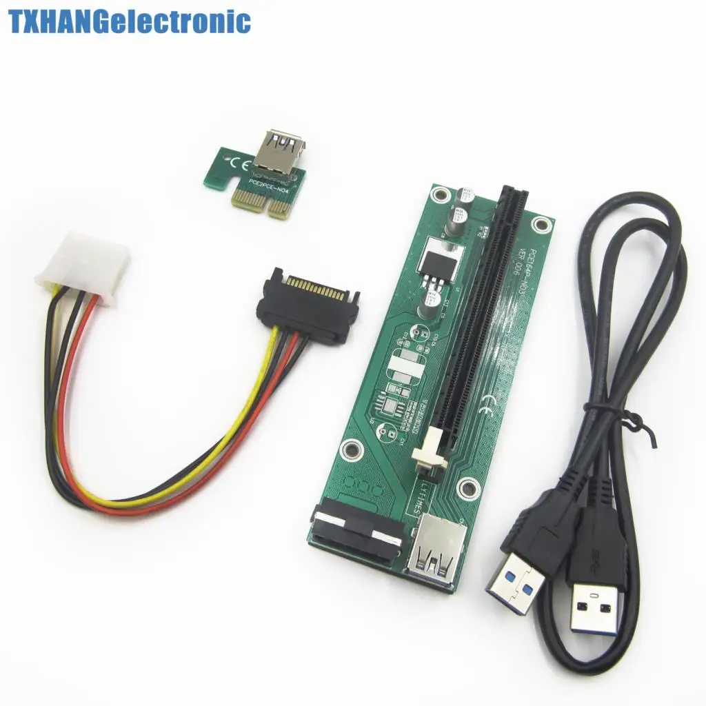 USB 3 0 PCI-E Express Powered Riser Card с удлинителем 1Х до 16Х Monero | Электронные компоненты и