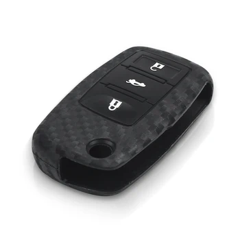 Cover chiave telecomando per Volkswagen VW POLO Tiguan Passat B5 B6 Golf EOS Scirocco Jetta MK6 Octavia - Portachiavi KEYYOU portachiavi in Silicone al carbonio per Volkswagen VW POLO Tiguan Passat B5 B6