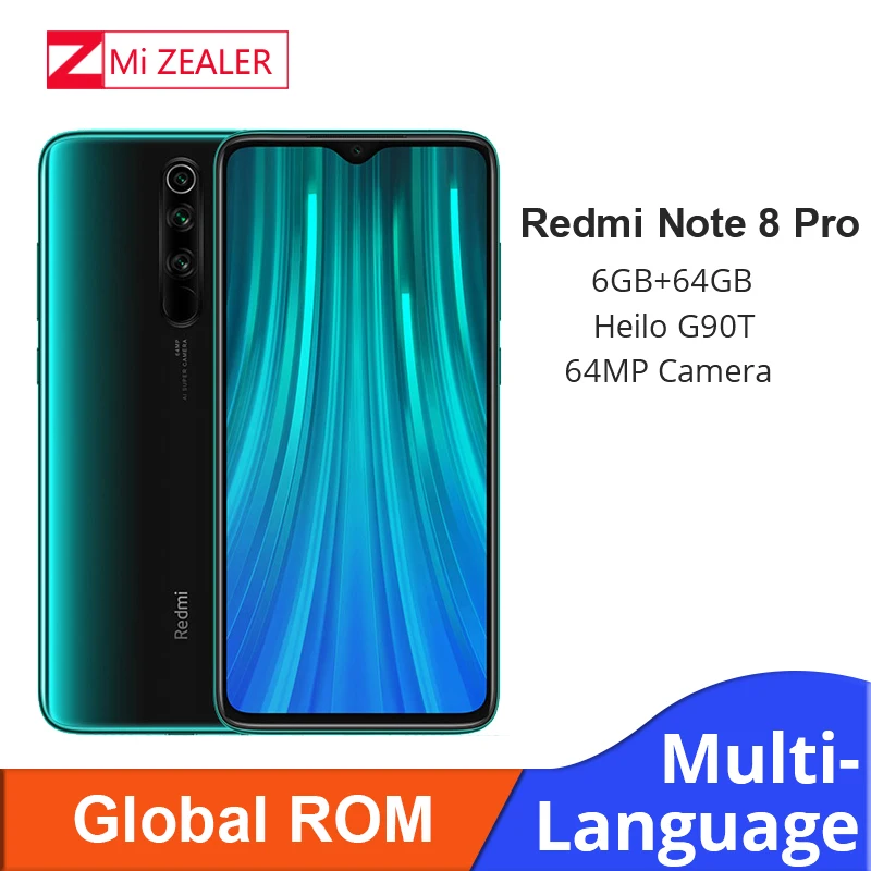 

In Stock! New Global ROM Xiaomi Redmi Note 8 Pro 6GB RAM 64GB ROM 4500mah Smartphone 64MP camera MTK Helio G90T cellphone