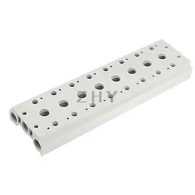 

White 7/16" Female Thread 8 Stations Solenoid Air Valve Base