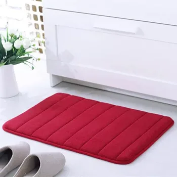 

New Water Absorption Rug Bathroom Mat Shaggy Memory Foam Bath Mat Set Kitchen Door Floor Mat Carpet For Toilet Non Slip