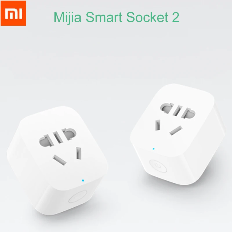 Умная розетка Xiaomi 2 базовых розетки Wi Fi евроуправление 90 250 В макс. 2200 Вт 10 А|Умные