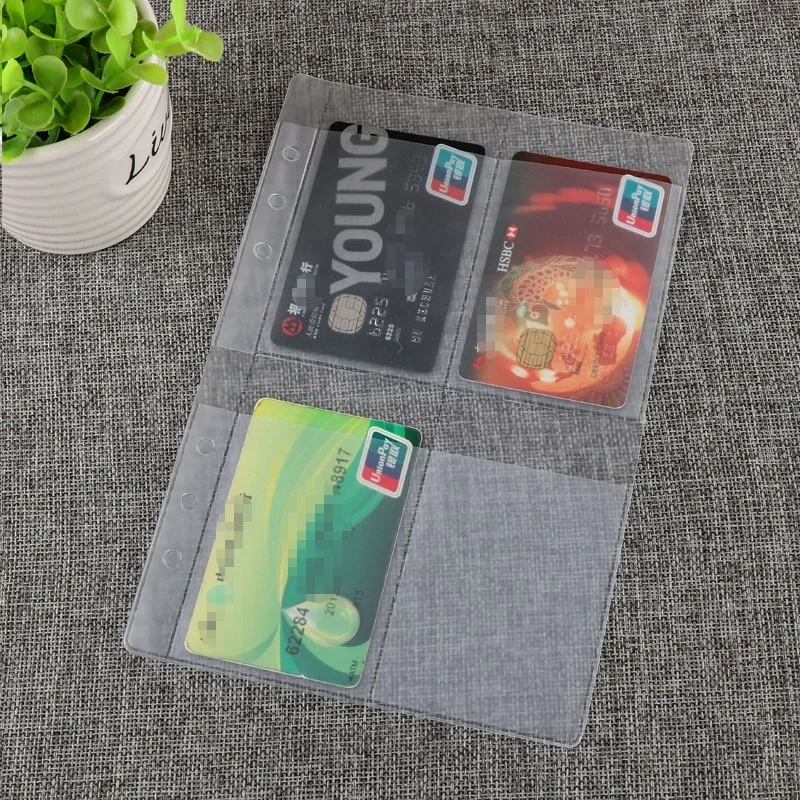 A4/A5/A6/A7/B7 Thick 6-hole transparent information Bags loose-leaf Storage Bag card Bag DIY Loose-leaf Accessories Pouche 10pcs file bag office folder binder folder