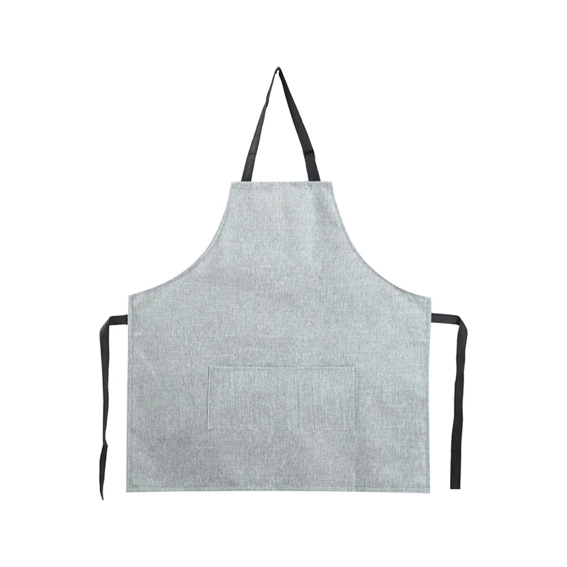 Короткий серый унисекс Холтер фартук для домашнего приготовления маслостойкий