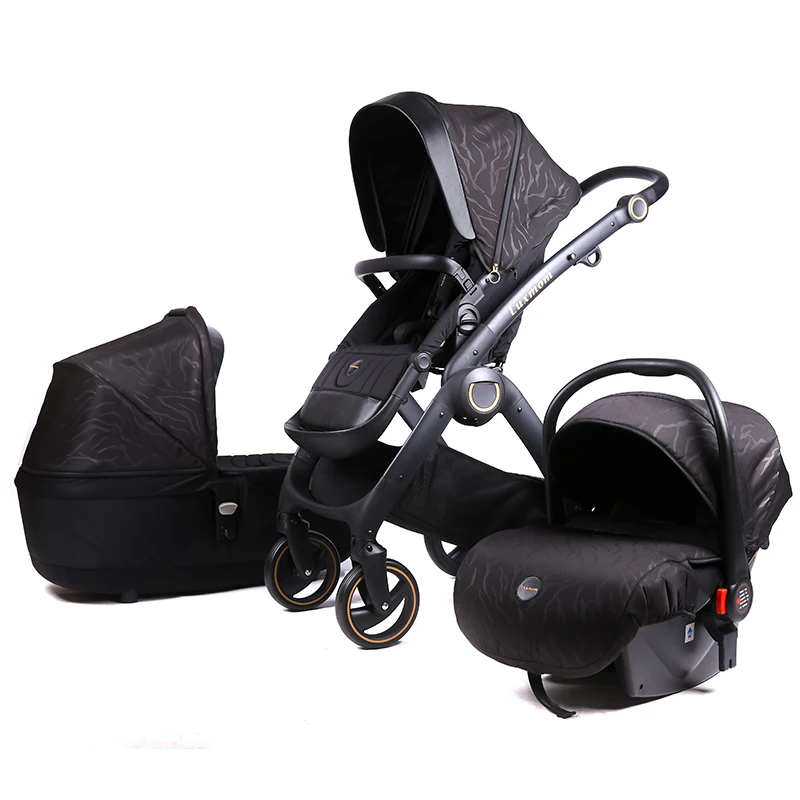 LUXMOM Коляска детская прогулочная коляски для ребенка,можно сложить,автокресло, стиль, в Россию.80 - Цвет: 3in1 color-4
